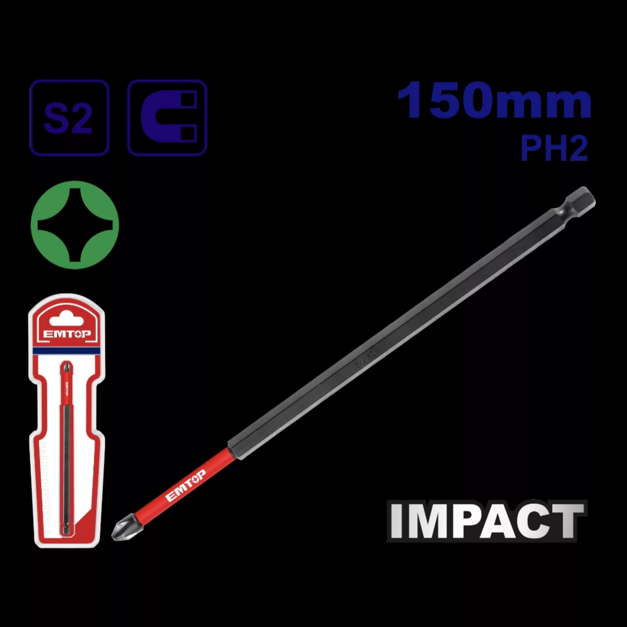 سری پیچ گوشتی یکسر چهارسو ایمتاپ     مدلESBTM5PH2150 سایز 15 سانتی متر