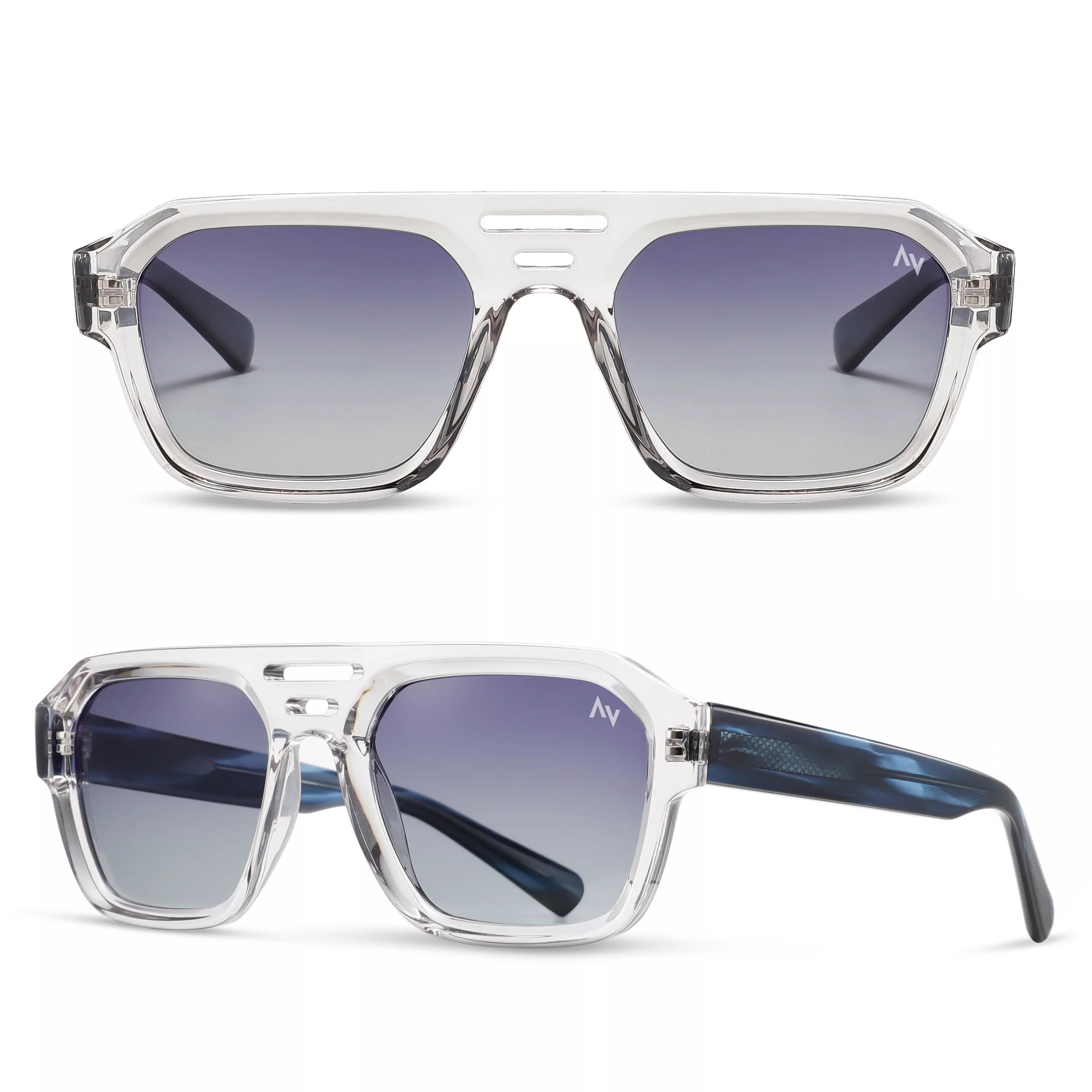 عینک آفتابی خلبانی (Aviator) آلبرت وگ مدل S31120-C2 Acetate Avantgarde Visionary