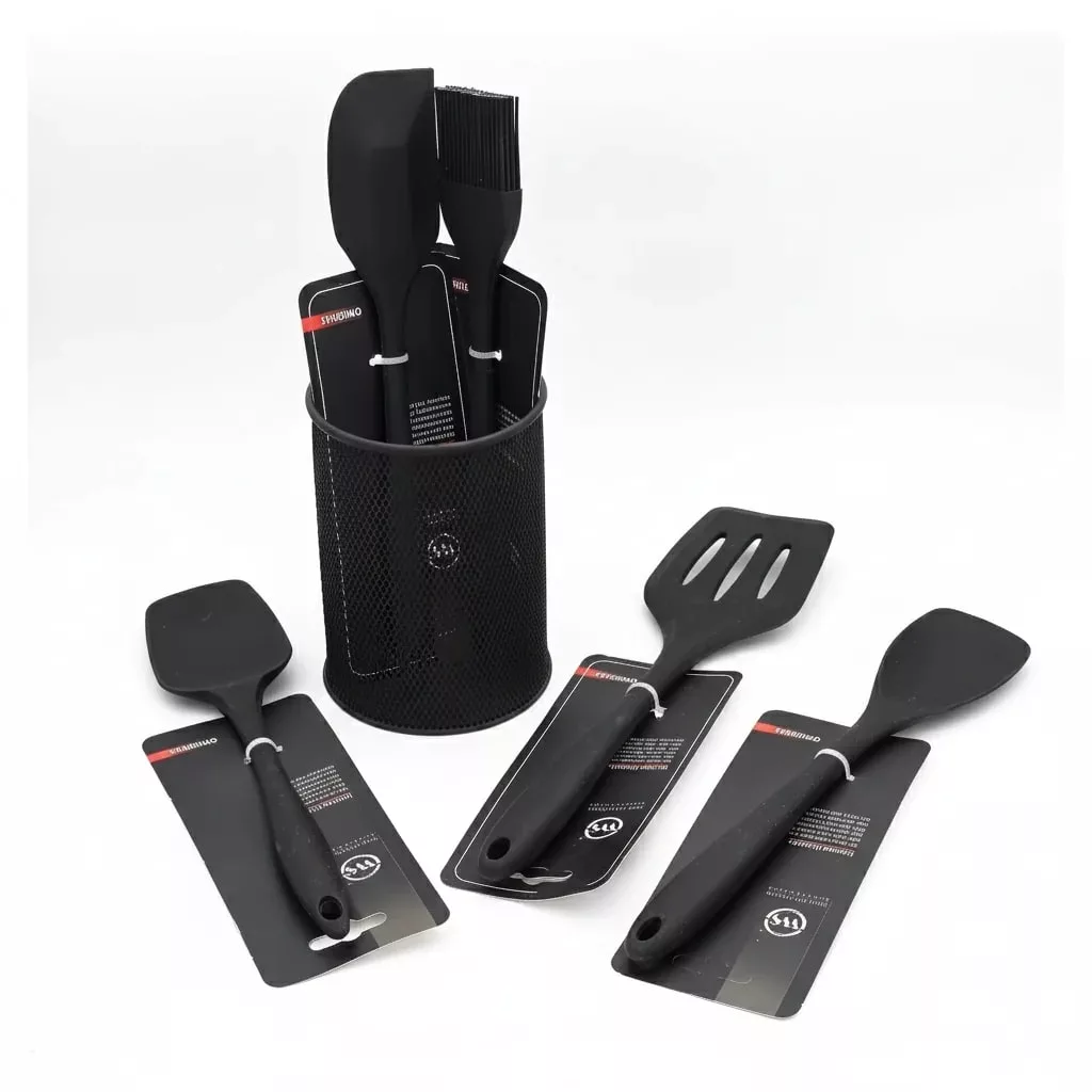 سرویس کفگیر و ملاقه 6 پارچه دبلیو اِس مدل سیلیکونی کد ۸۵