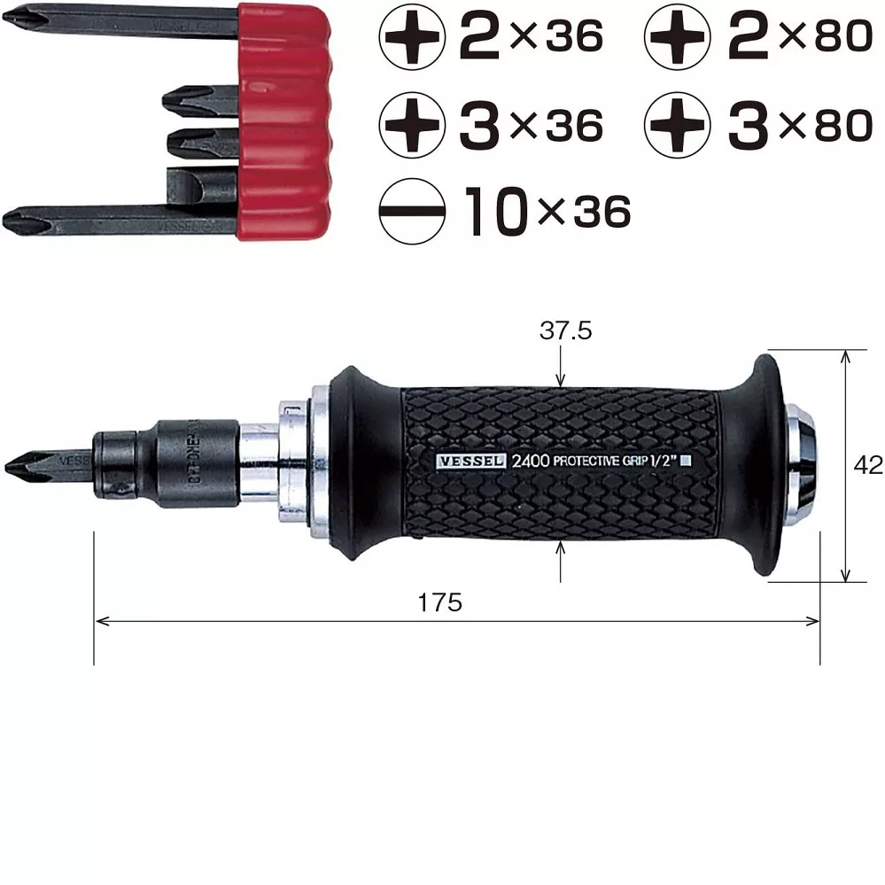 پیچ گوشتی وسل مدل 240001 بسته 7 عددی