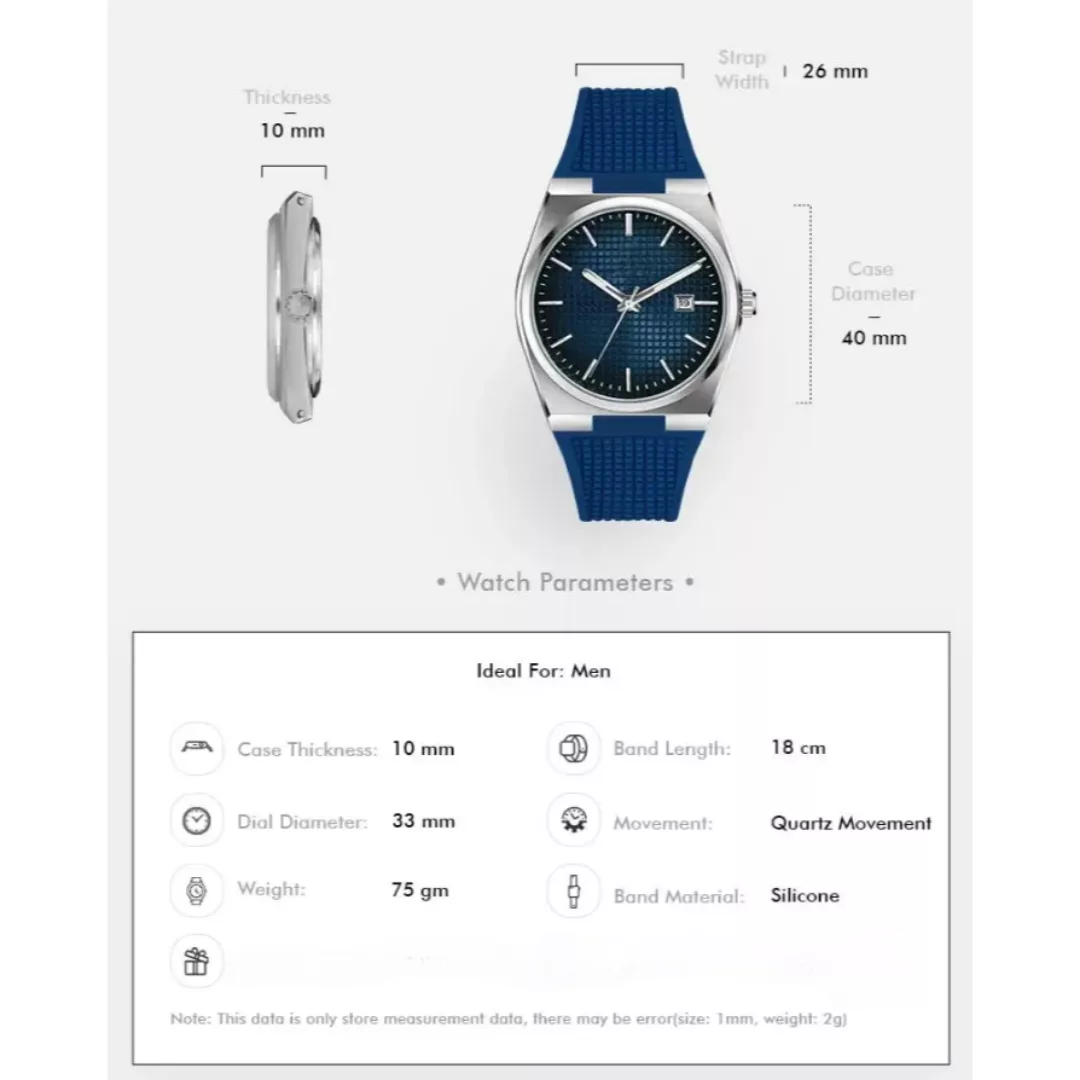 ساعت مچی عقربه‌ای کوارتز مردانه مدل کلاسیک دیت جاست بند پیو کد ۲