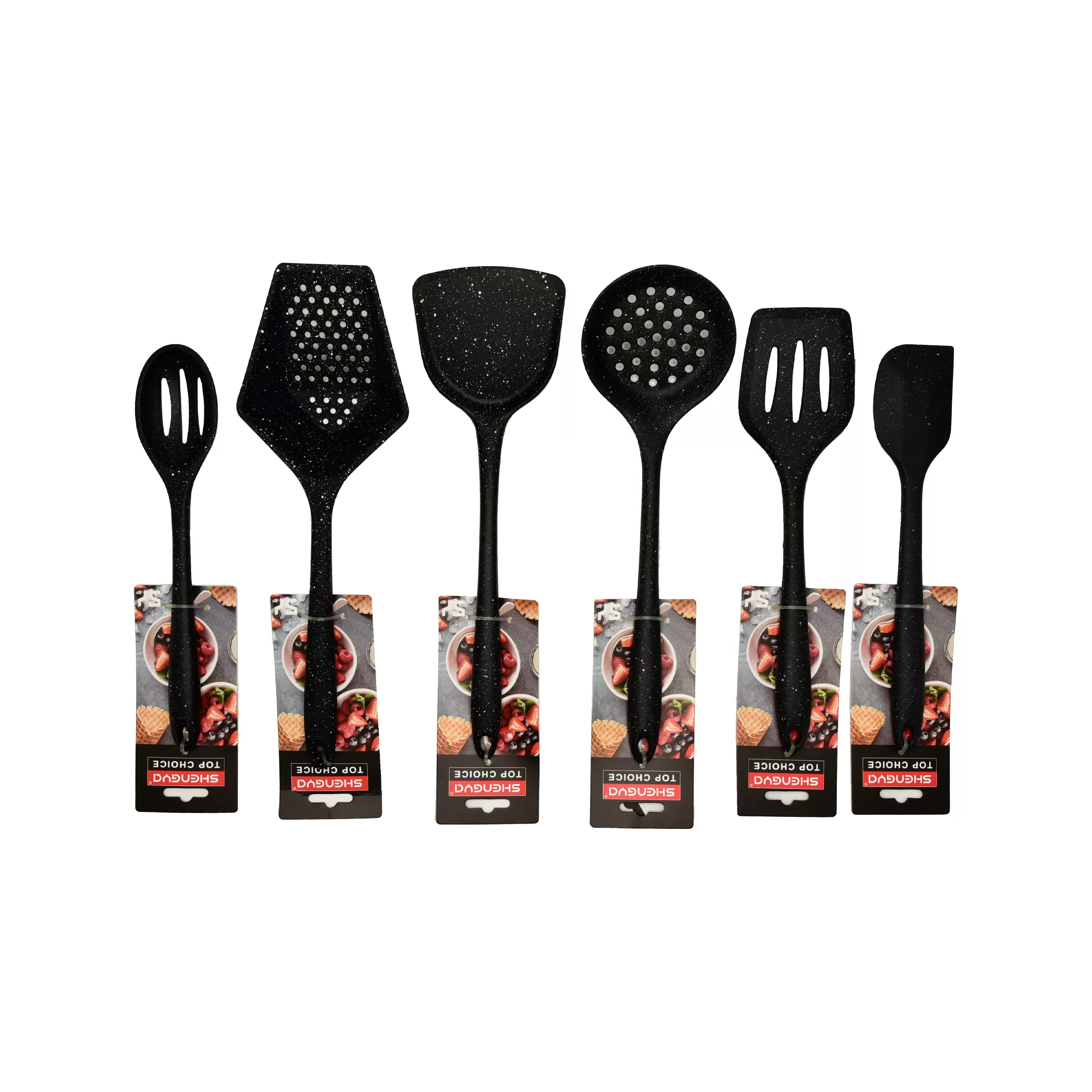 سرویس کفگیر و ملاقه 6 پارچه سیلیکونی شنگیا سرویس کفگیر و ملاقه 6 پارچه سیلیکونی شنگیا