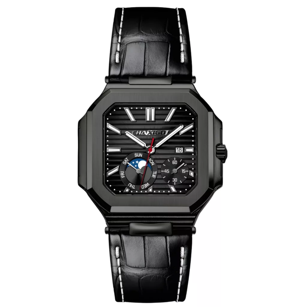 ساعت مچی عقربه‌ای کوارتز مردانه چاکسیگو مدل اسپرت تک موتوره بند چرم کد C1