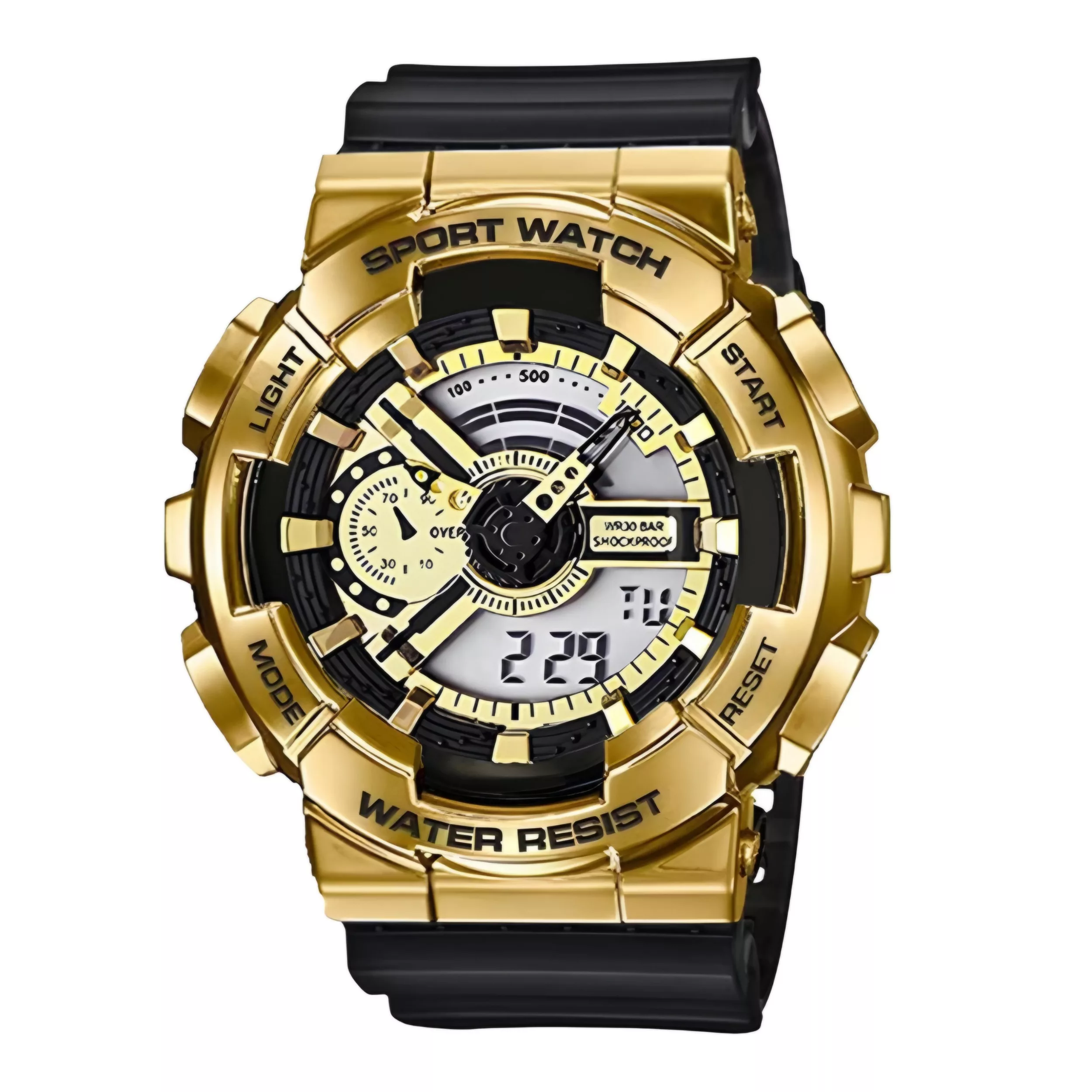 ساعت مچی عقربه ای مدل دو زمانه بند پیو کد 02