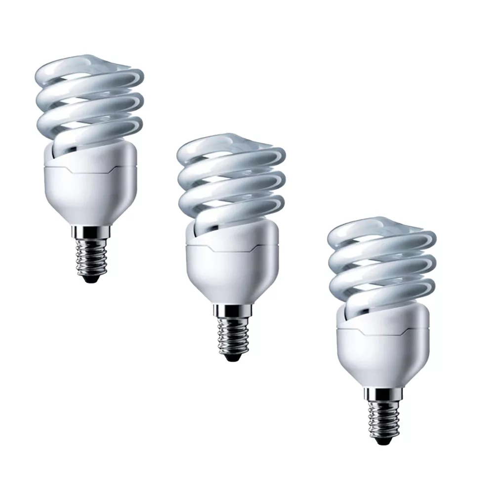 لامپ کم مصرف 8 وات مدل پیچ پایه E14 بسته 3 عددی