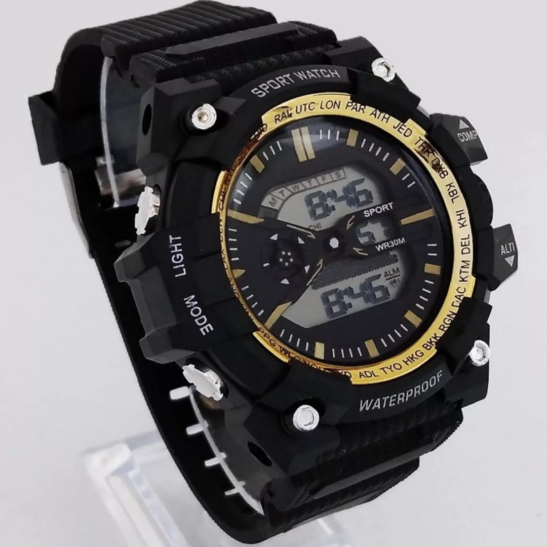 ساعت مچی دیجیتال مدل تک زمانه کرنوگراف بند پیو کد S1