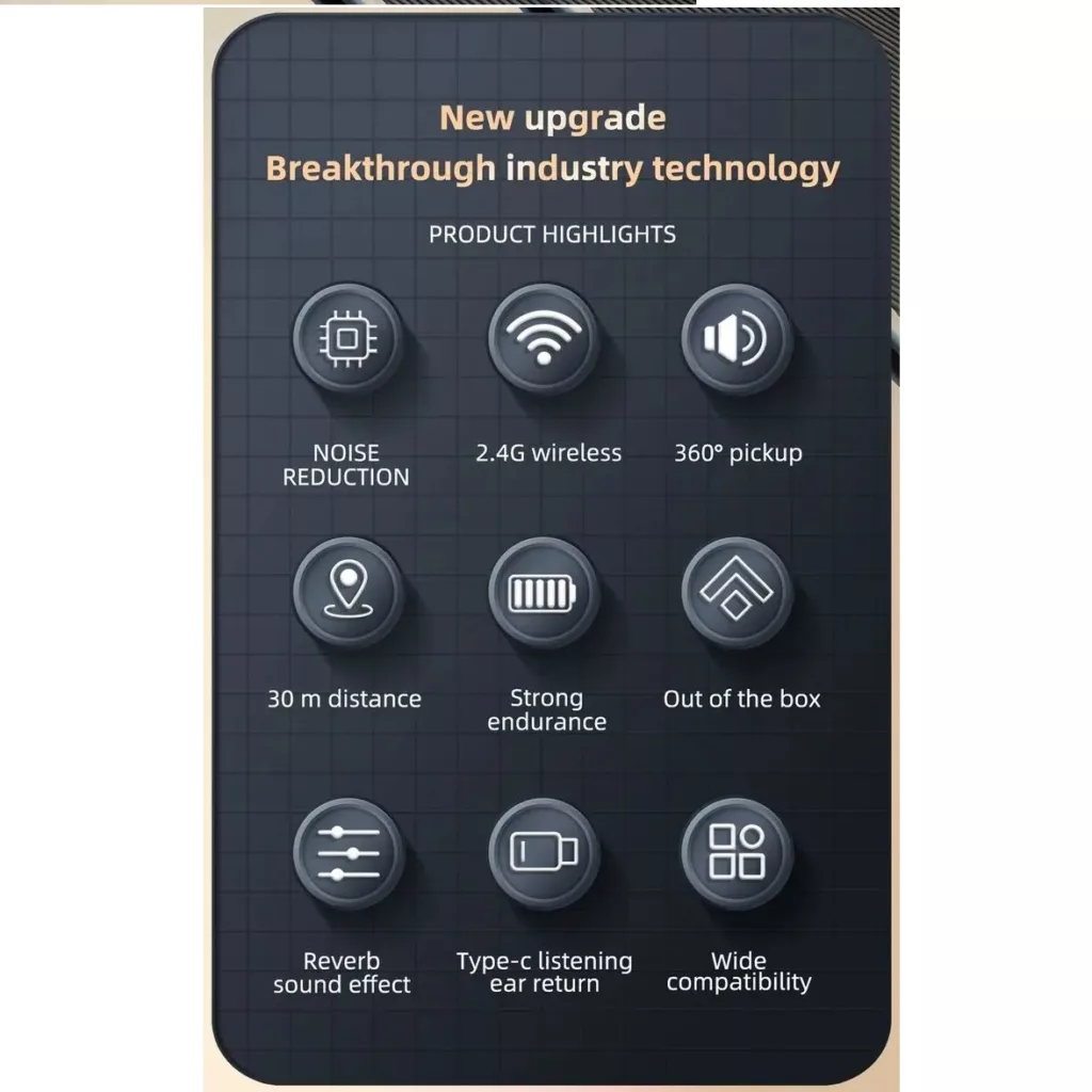 میکروفن بی سیم مدل SX25 با درگاه اتصال Type-c