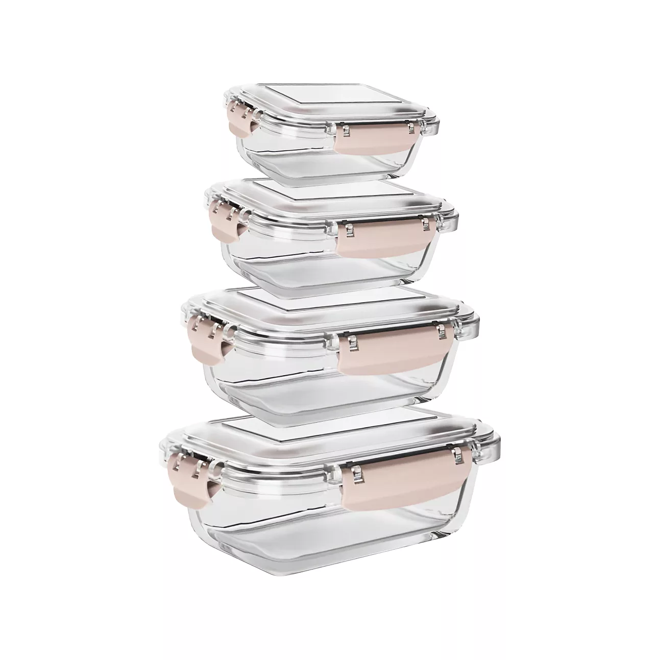 ظرف نگهدارنده شیشه و بلور اصفهان مدل مارینا مجموعه 4 عددی