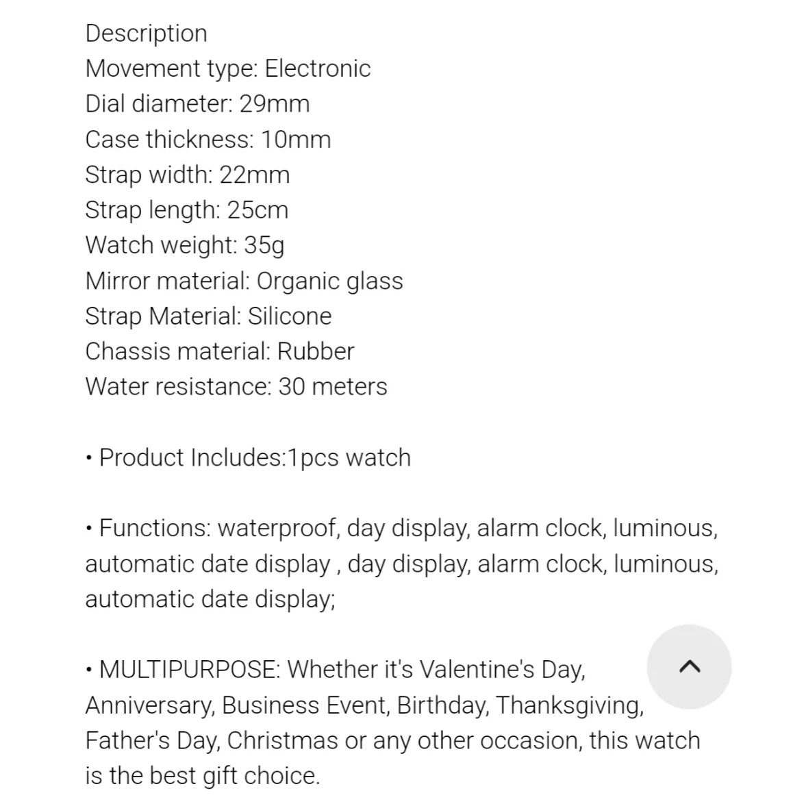 ساعت مچی دیجیتال مدل تک زمانه بند رابر کرنوگراف ضد آب استخری کد ۲