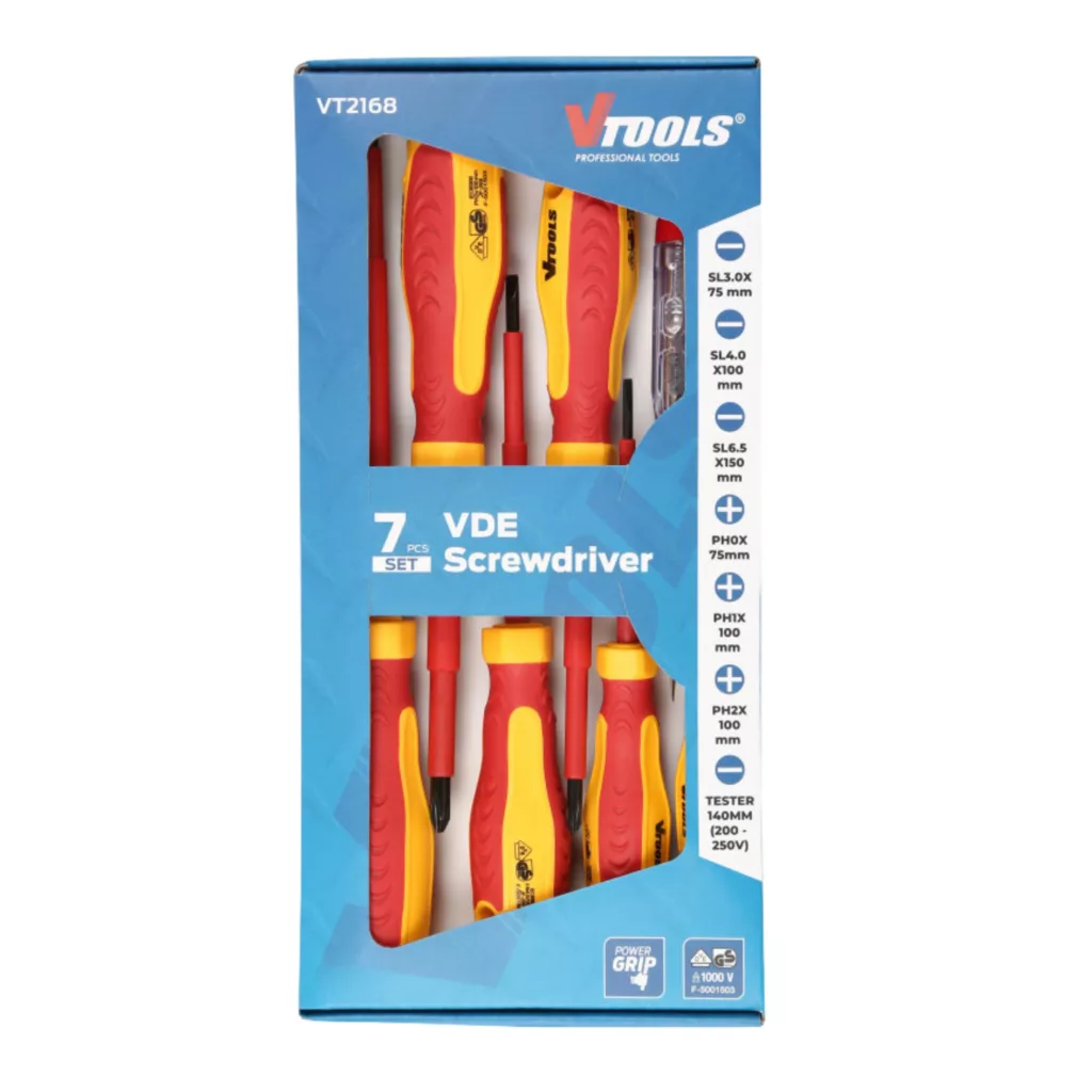 مجموعه پیچ گوشتی عایق وی تولز مدل VT2168 بسته 7 عددی