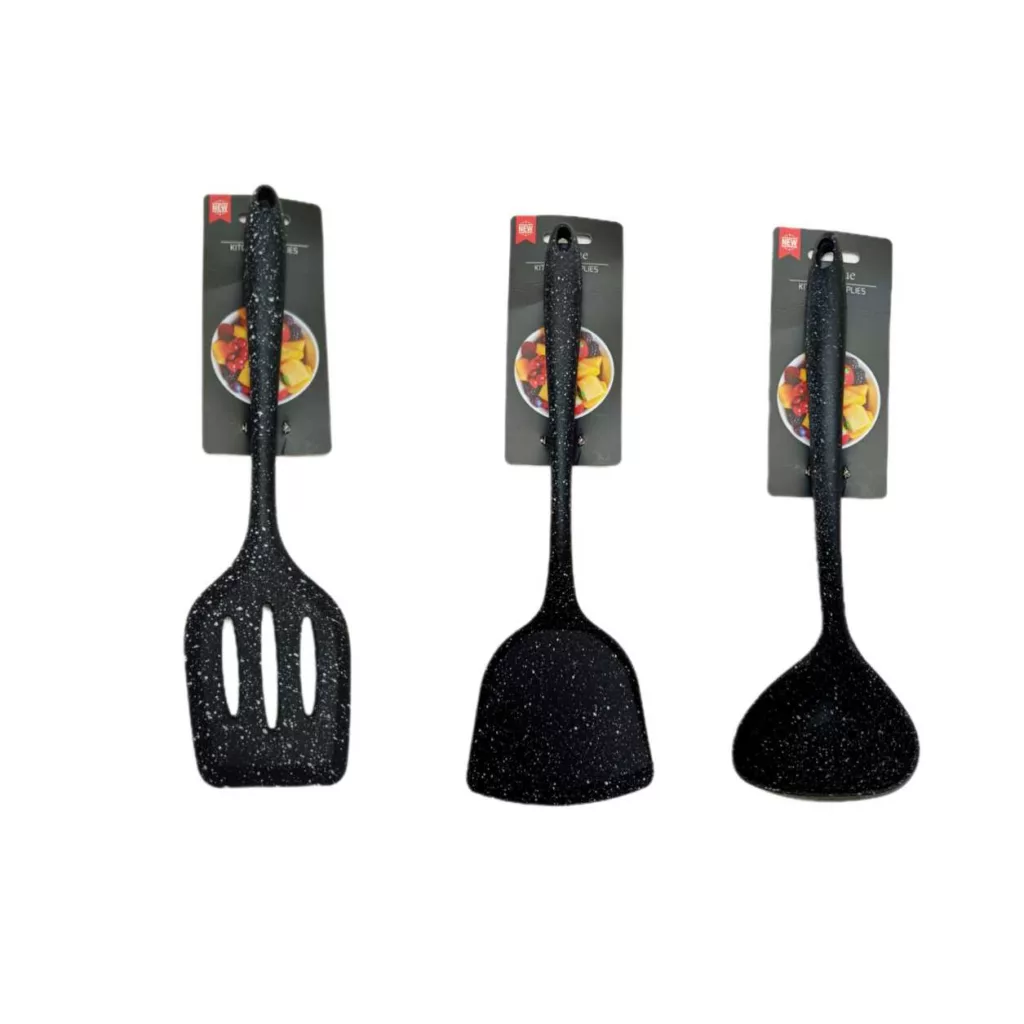 سرویس کفگیر و ملاقه 3 پارچه مدل سیلیکونی کهکشانی کد U003