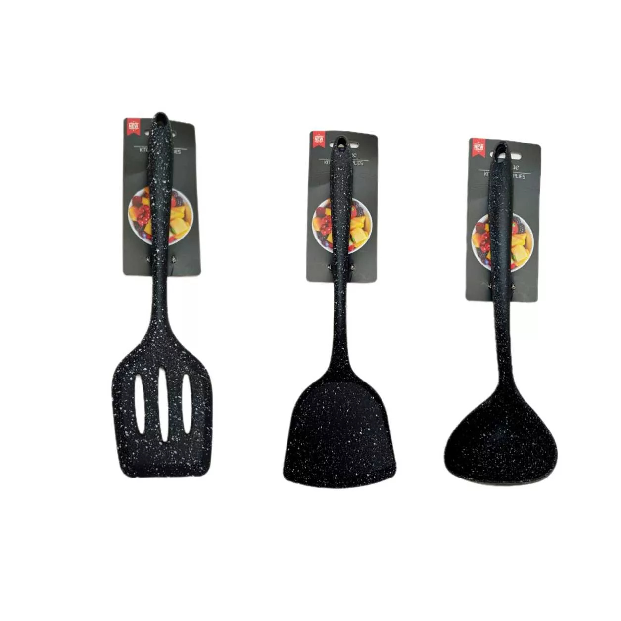 سرویس کفگیر و ملاقه 3 پارچه مدل سیلیکونی کهکشانی کد U003