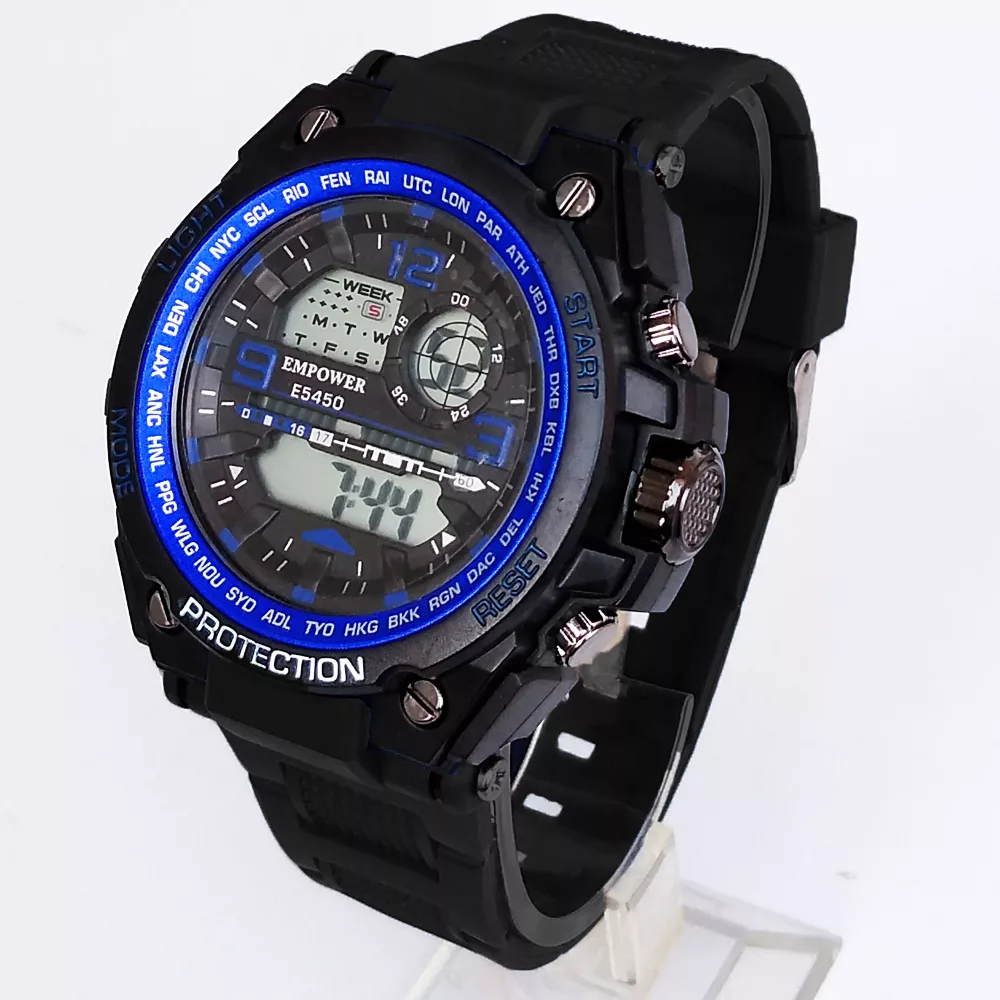 ساعت مچی دیجیتال مردانه امپاور مدل اسپرت ضدآب استخری چراغدار ورزشی کد 980.2SPORT