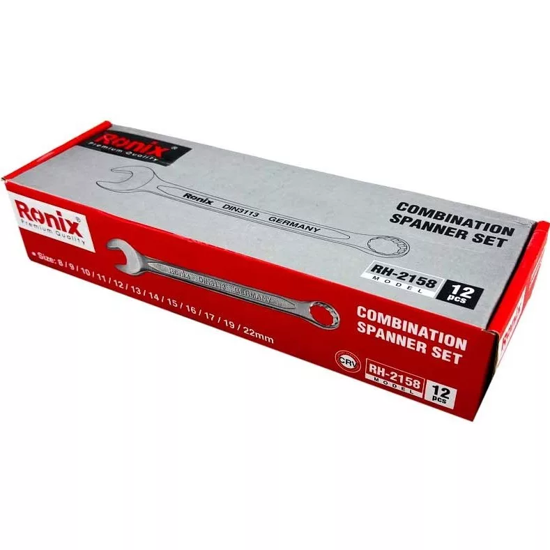 آچار بلند رونیکس یکسر تخت و یکسر رینگی مدل RH-2158 سایز 8 تا 22 میلی متر