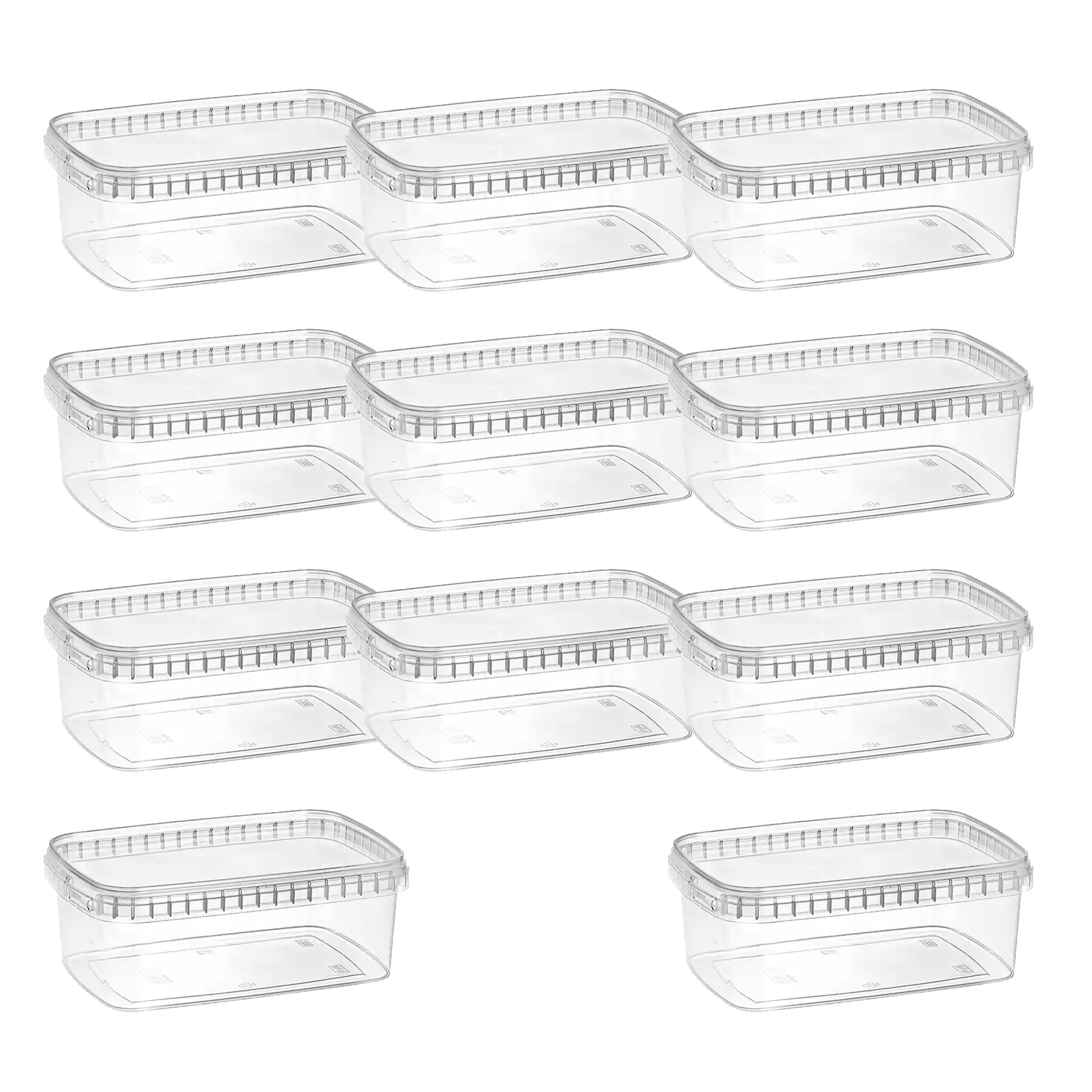 ظرف نگهدارنده طب پلاستیک مدل 1200cc ماکروویوی بسته 11 عددی