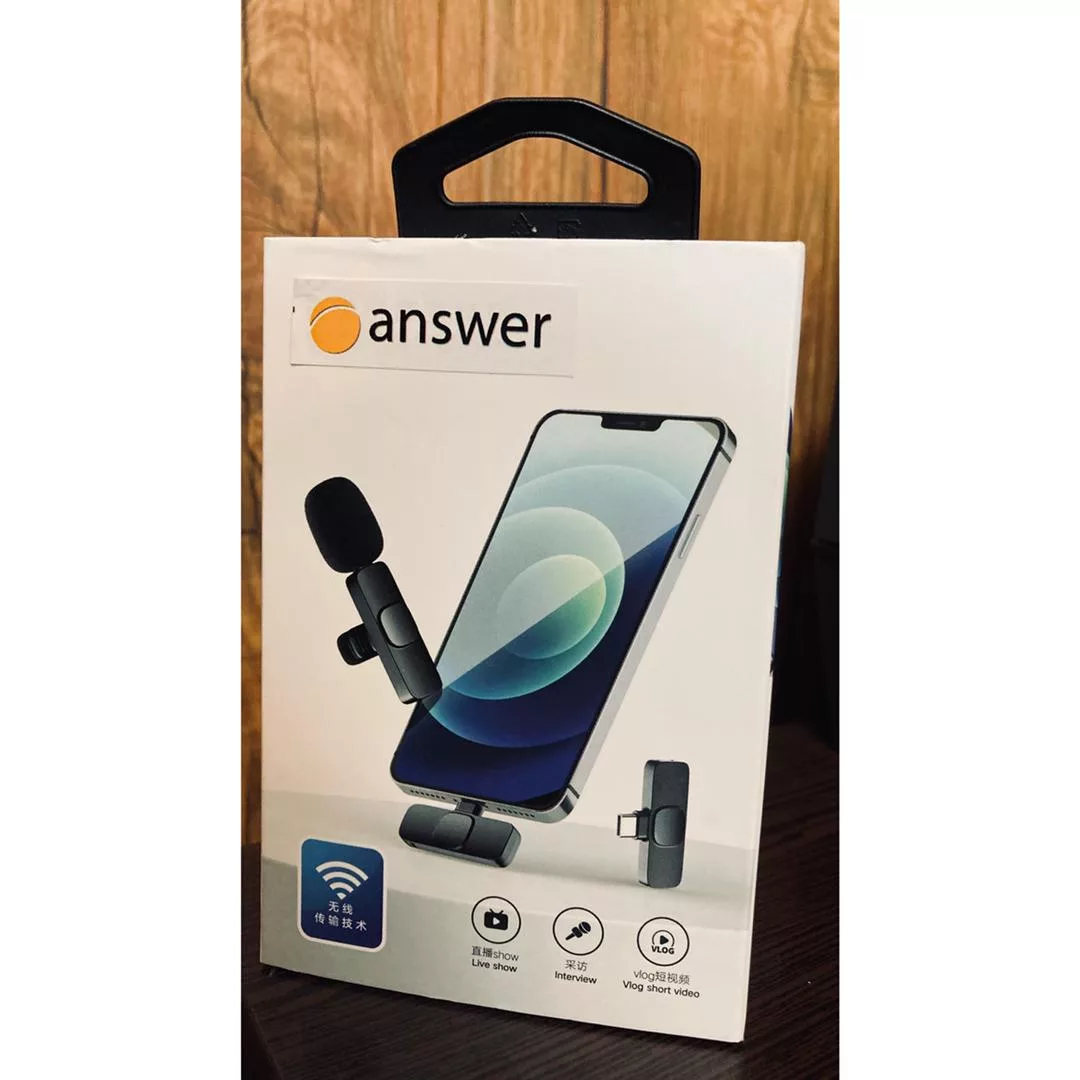 میکروفن یقه ای بی سیم انسر کد Lightning