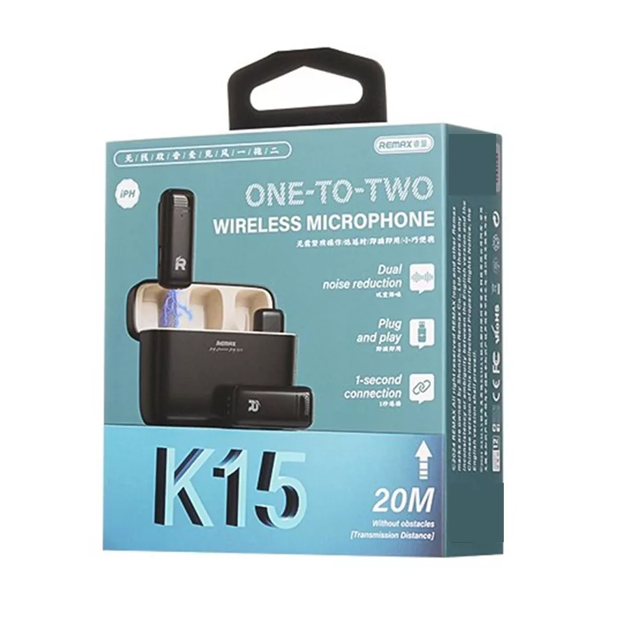 ست میکروفن بی سیم ریمکس مدل لایتنینگ  K15