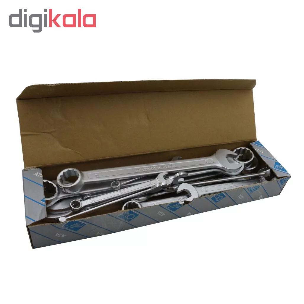 مجموعه 25 عددی آچار یکسر تخت یکسر رینگی آتا مدل BX2500