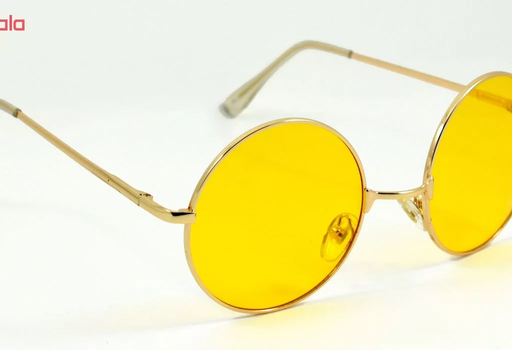 عینک آفتابی مدل Round Metal Yellow