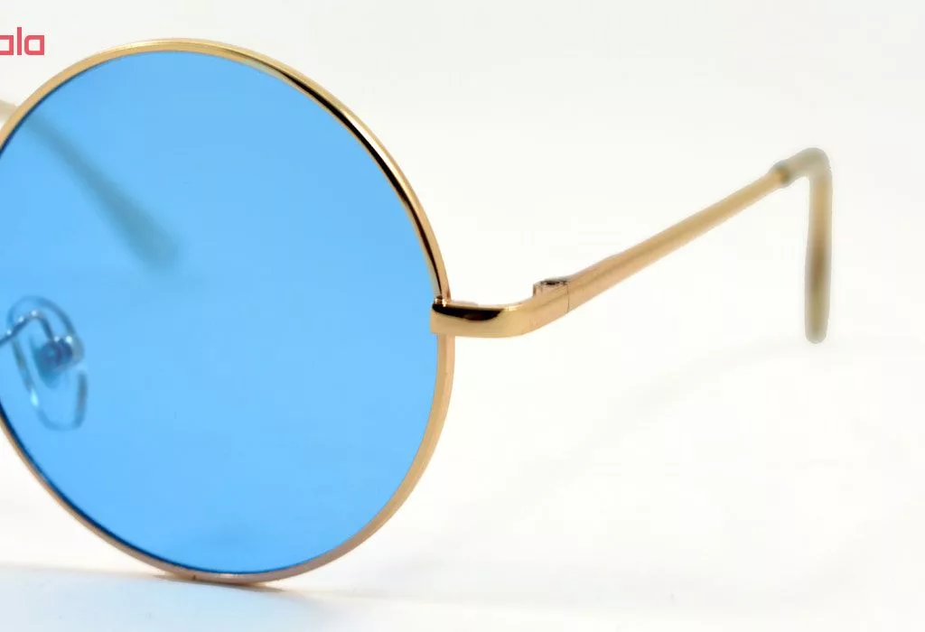عینک آفتابی مدل Round Metal Blue
