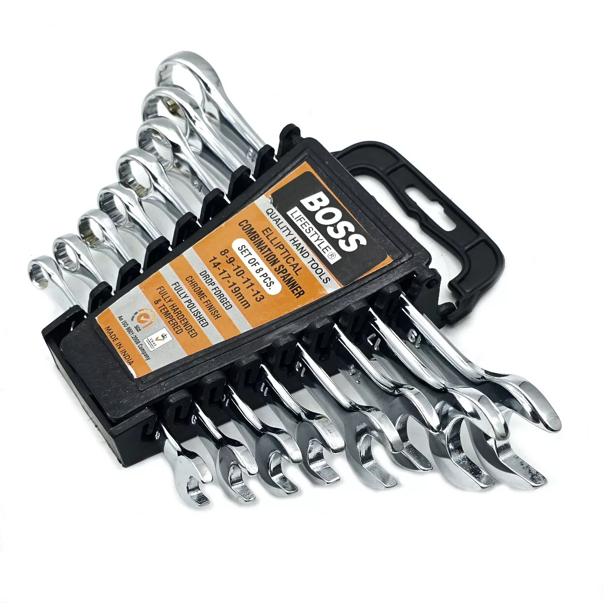 آچار یکسر تخت و یکسر رینگی باس مدل life-style مجموعه 8 عددی آچار یکسر تخت و یکسر رینگی باس مدل life-style مجموعه 8 عددی