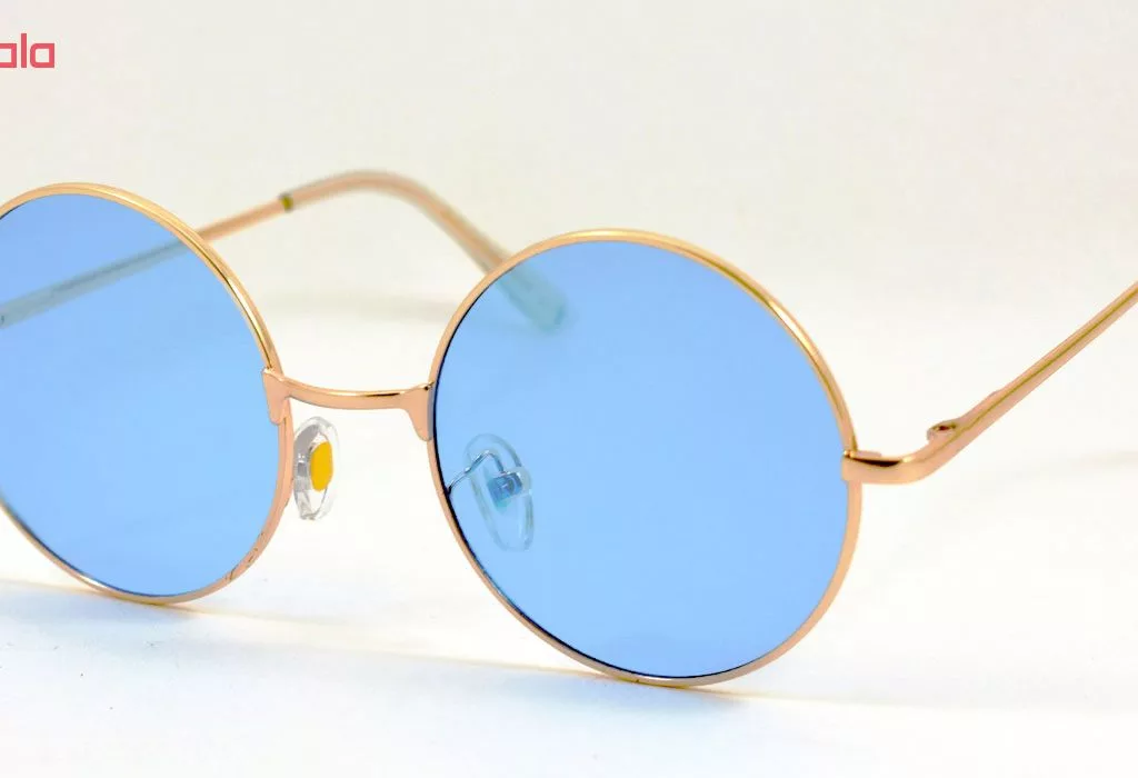 عینک آفتابی مدل Round Metal Blue