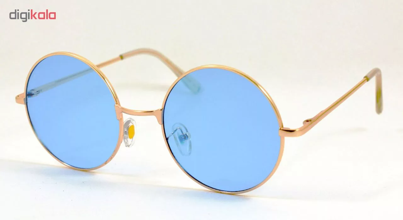 عینک آفتابی مدل Round Metal Blue