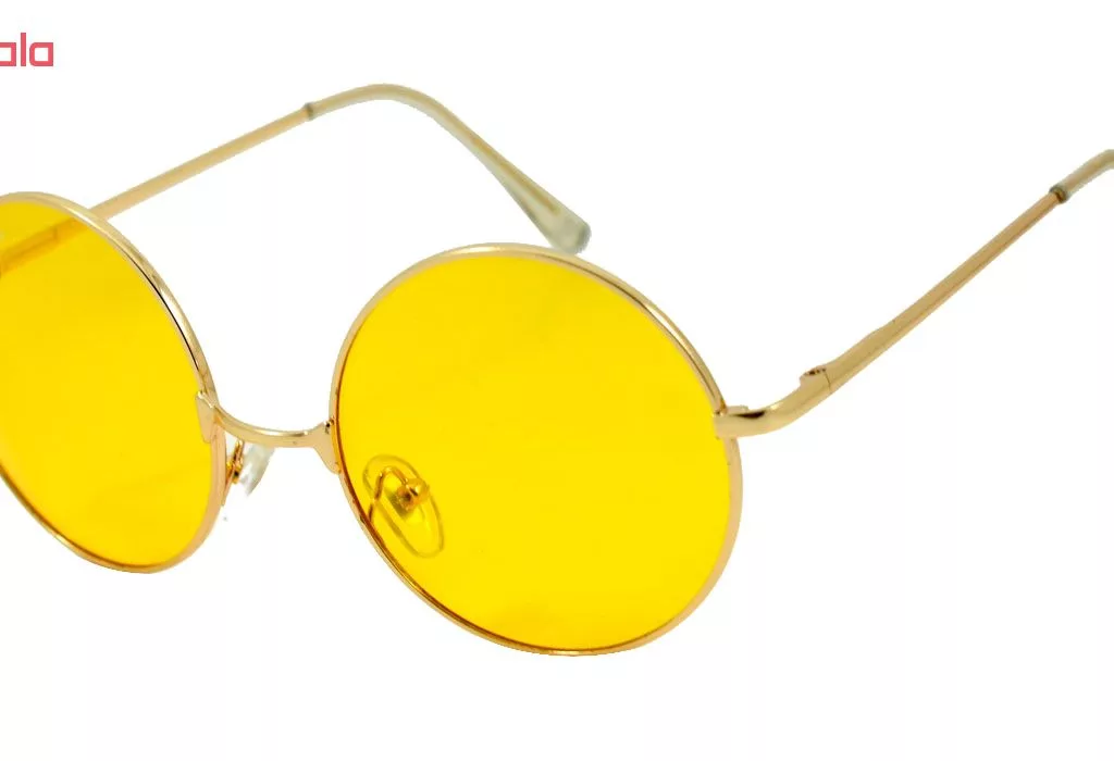 عینک آفتابی مدل Round Metal Yellow