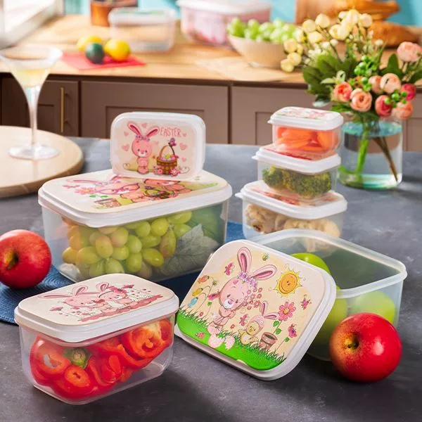 ظرف نگهدارنده زیبا مدل مستطیلی کد 6 مجموعه 3 عددی