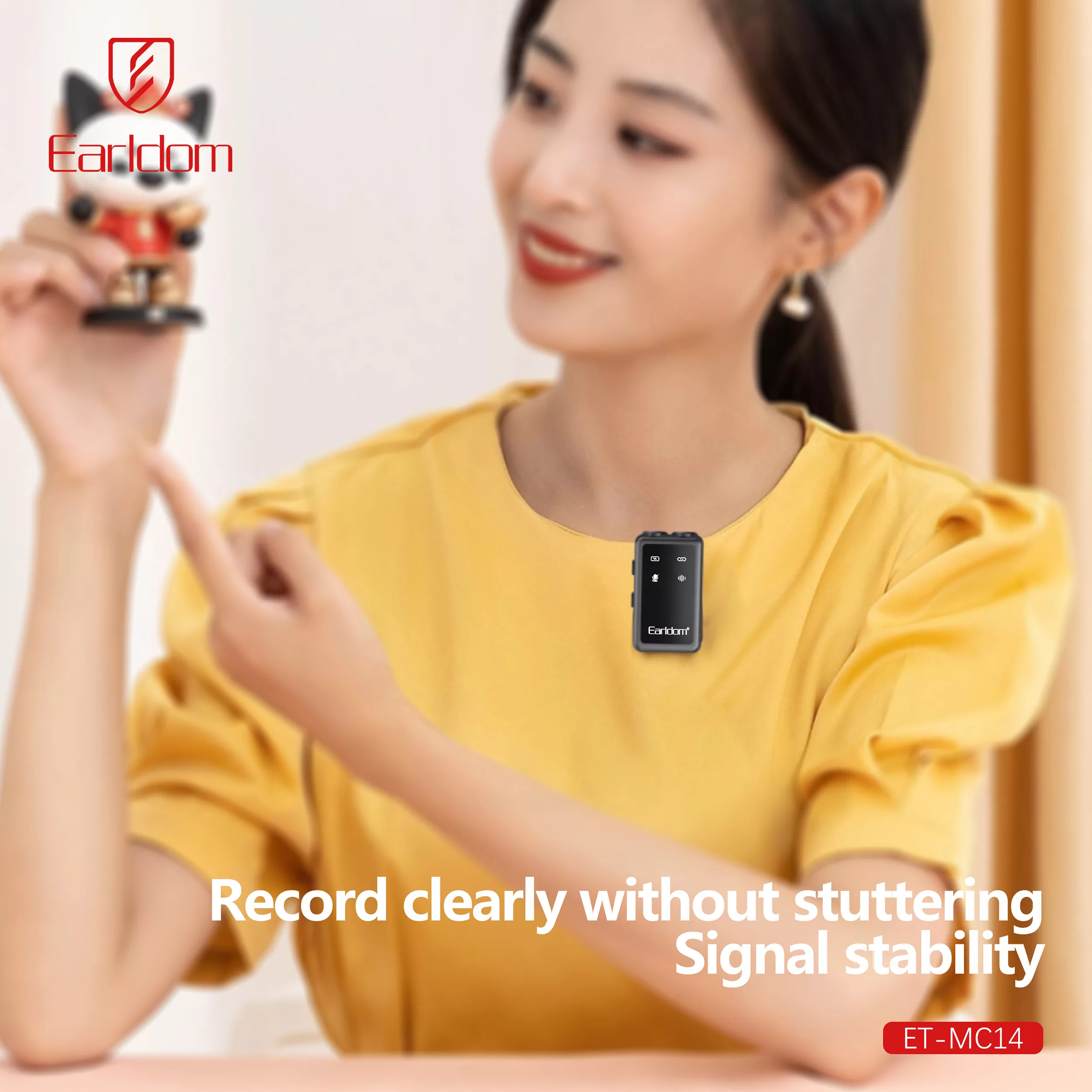 ست میکروفن بی سیم ارلدام مدل 3IN1 MC14 با درگاه اتصال پورت لایتینگ و USB Type C