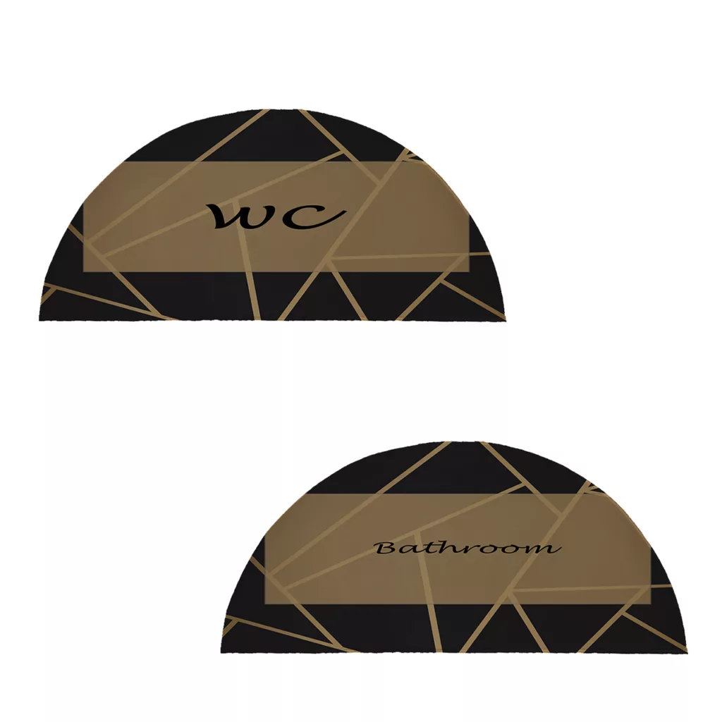 پادری طرح حمام و سرویس بهداشتی نیم دایره کد 8723 مجموعه دو عددی