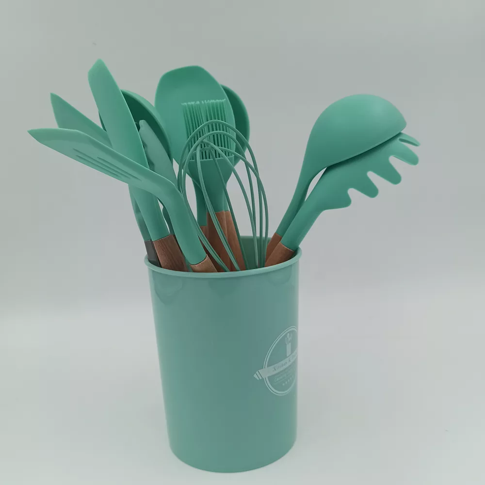 سرویس کفگیر و ملاقه 11 پارچه مدل سیلیکونی