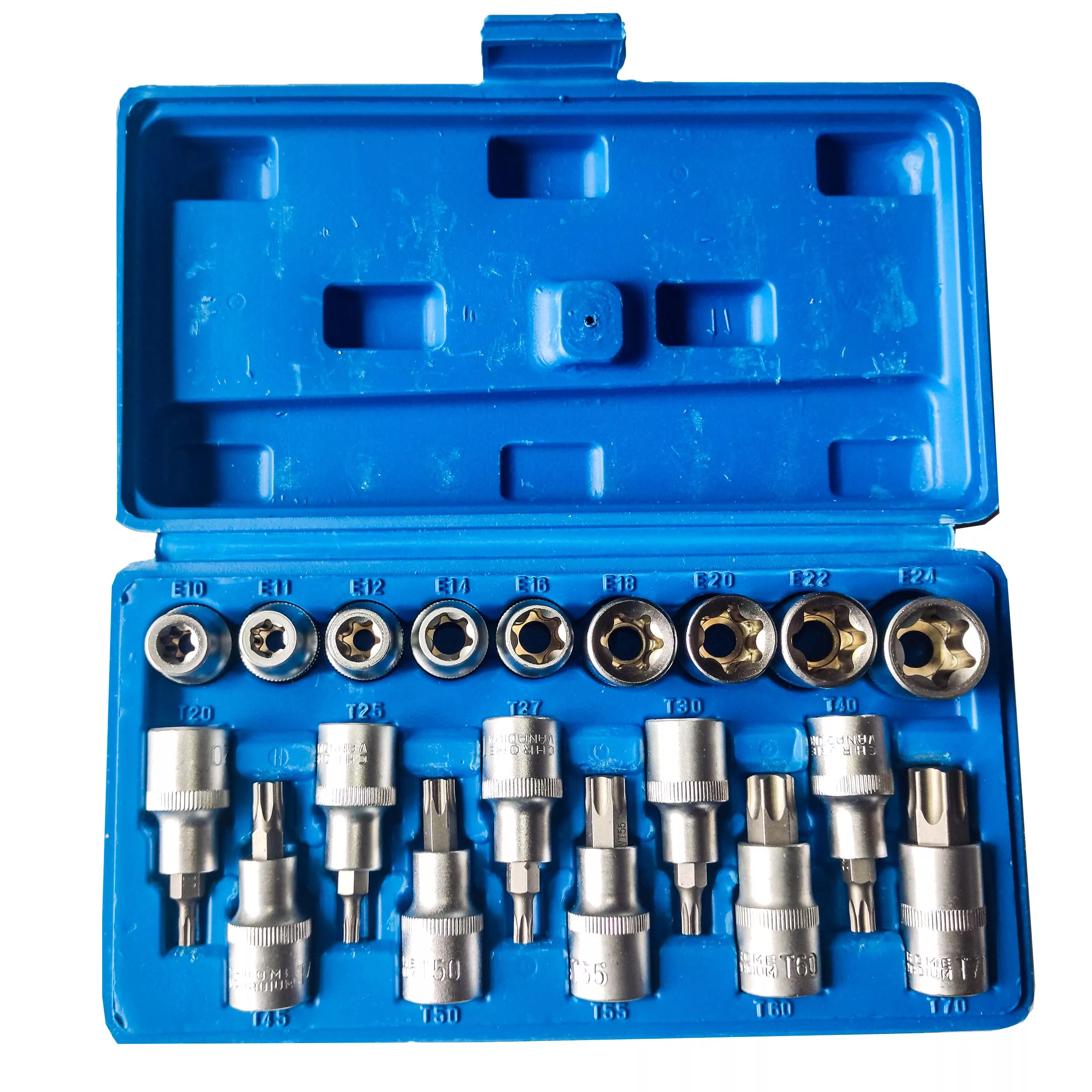 آچار سری بکس E,T اسکای مدل BH-19K مجموعه 19 عددی