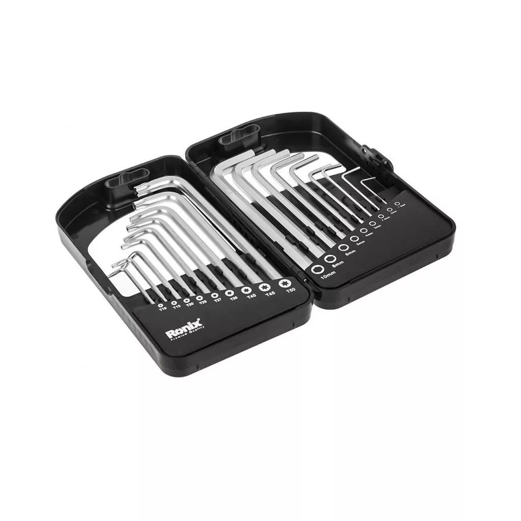 مجموعه 18 عددی آچار آلن و ستاره‌ای رونیکس مدل RON-2052