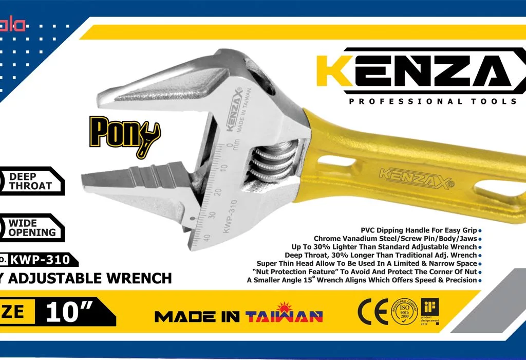 آچار فرانسه کنزاکس مدل KWP-310 سایز 10 اینچ