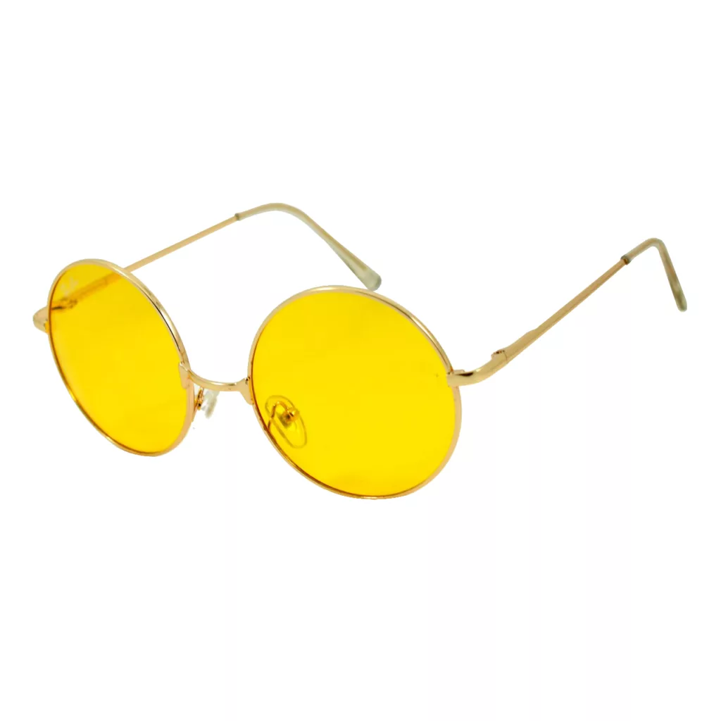 عینک آفتابی مدل Round Metal Yellow