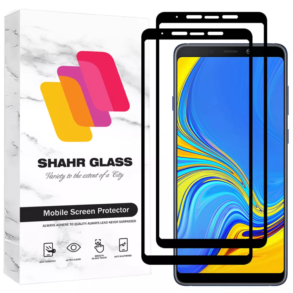 محافظ صفحه نمایش شیشه ای شهر گلس مدل FUL2 مناسب برای گوشی موبایل سامسونگ Galaxy A9 2018 بسته دو عددی