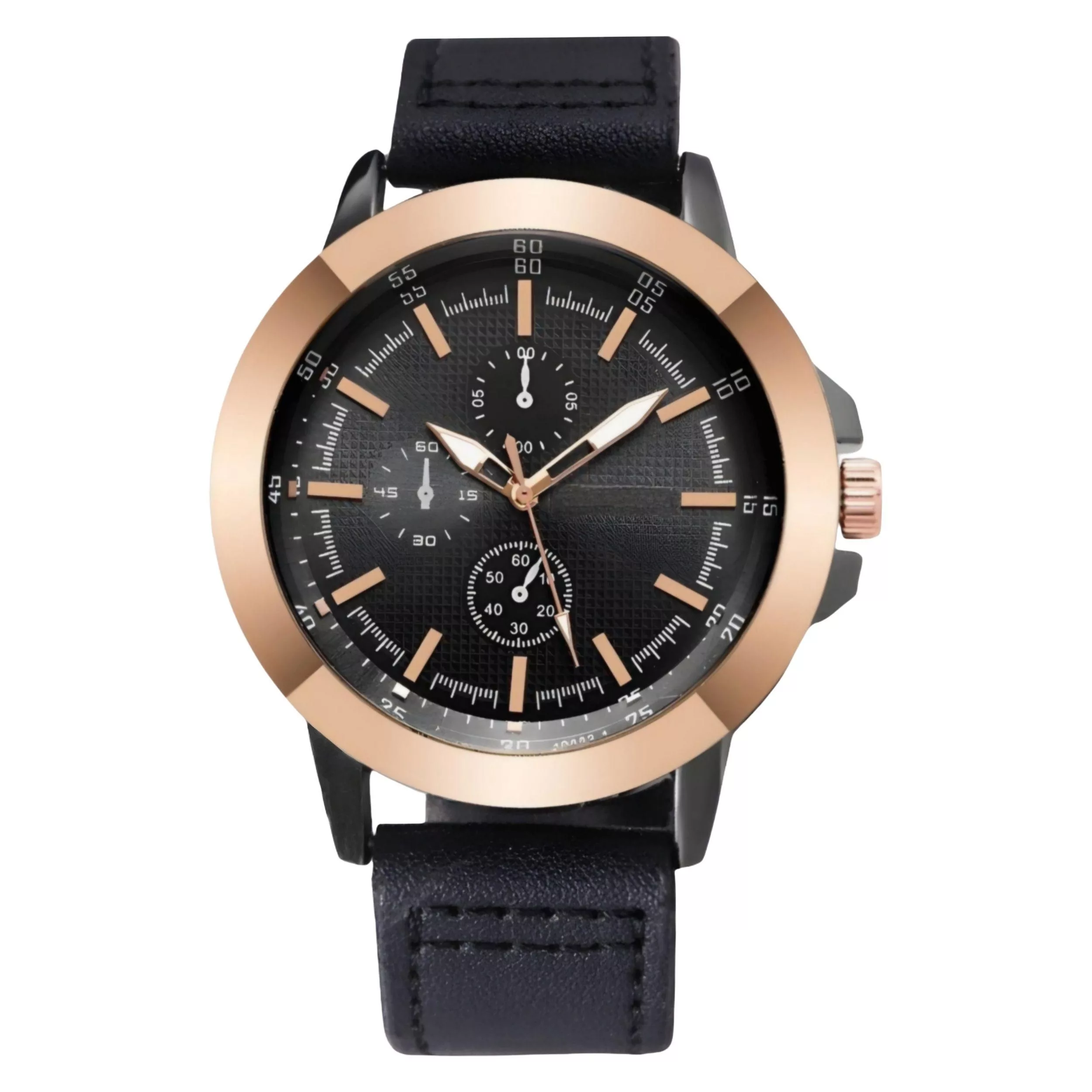 ساعت مچی عقربه‌ای کوارتز مردانه مدل کلاسیک تک موتوره بند چرم کد 4