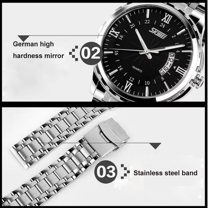 ساعت مچی عقربه‌ای مردانه اسکمی مدل 9069SLBL