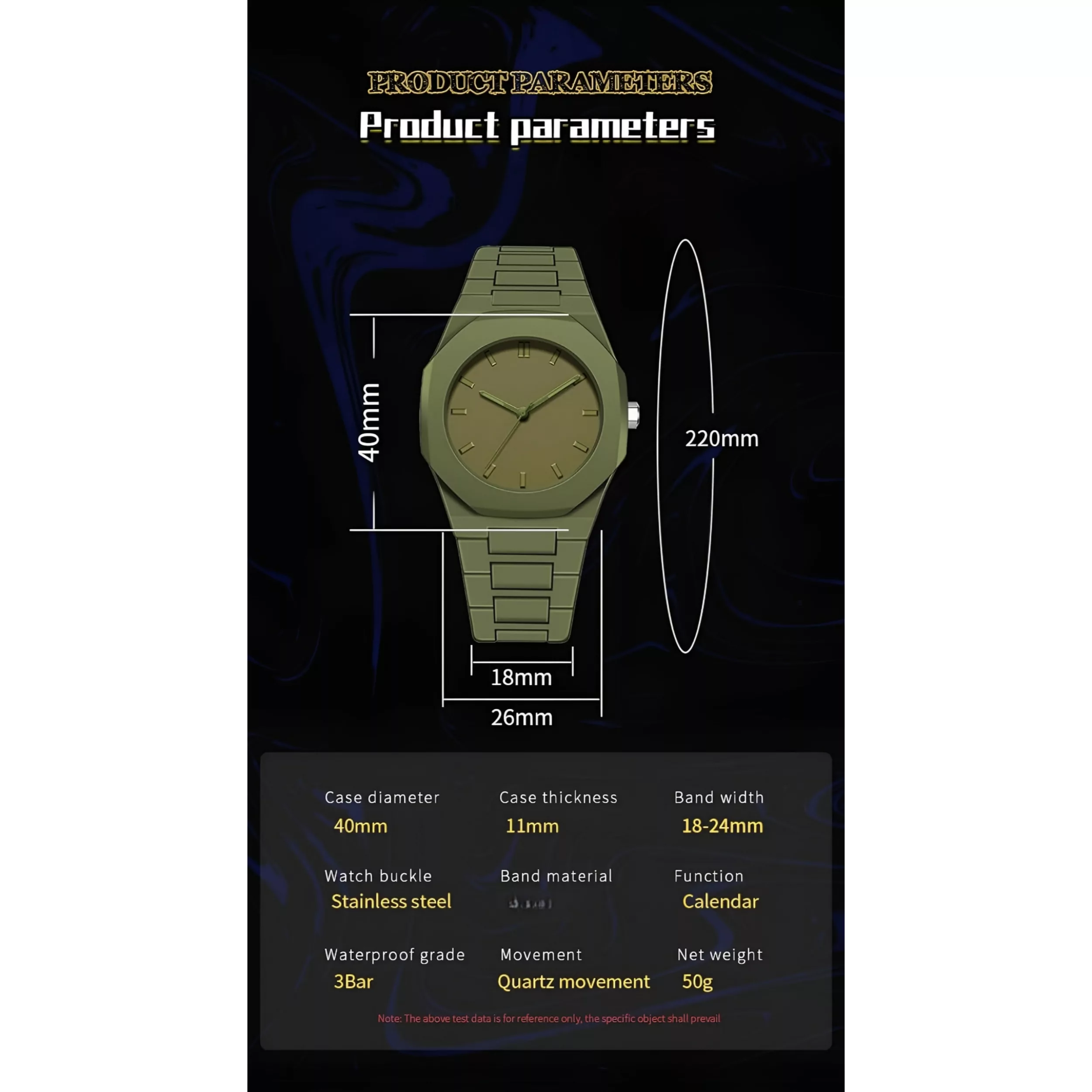 ساعت مچی عقربه‌ای کوارتز مردانه مدل اسپرت بند سبک قفل مخفی کد ۱.۷