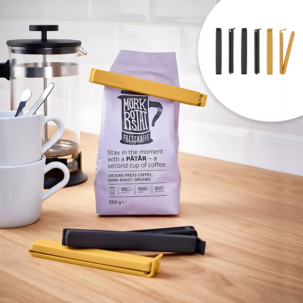 گیره کیسه ایکیا مدل BEVARA کد 90524179 مجموعه 6 عددی