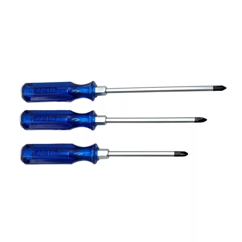 پیچ گوشتی ضربه خور دوسو و چهارسو آریو مدل 7PCS بسته 7 عددی