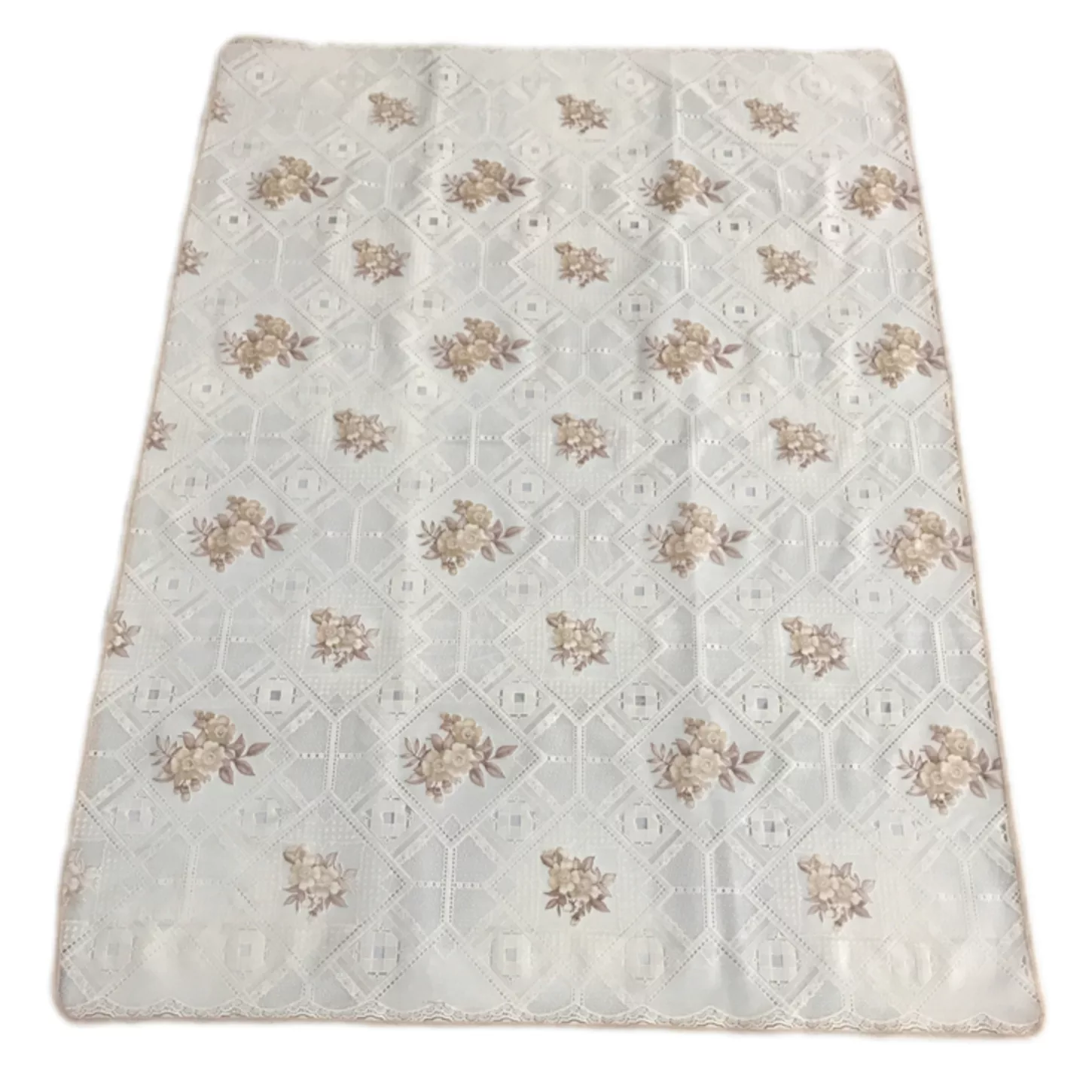 سفره 14 نفره مدل رویال طرح گیپور سایز 300×140 سانتی متر