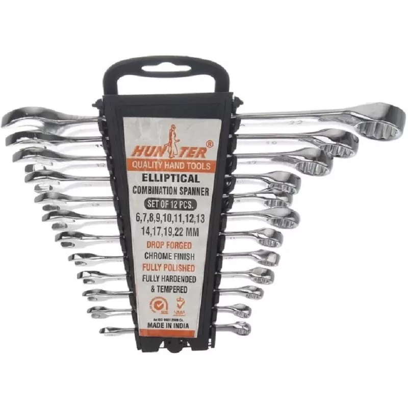 آچار یکسر تخت و یکسر رینگی هانتر مدل 22-6-2 مجموعه 12 عددی