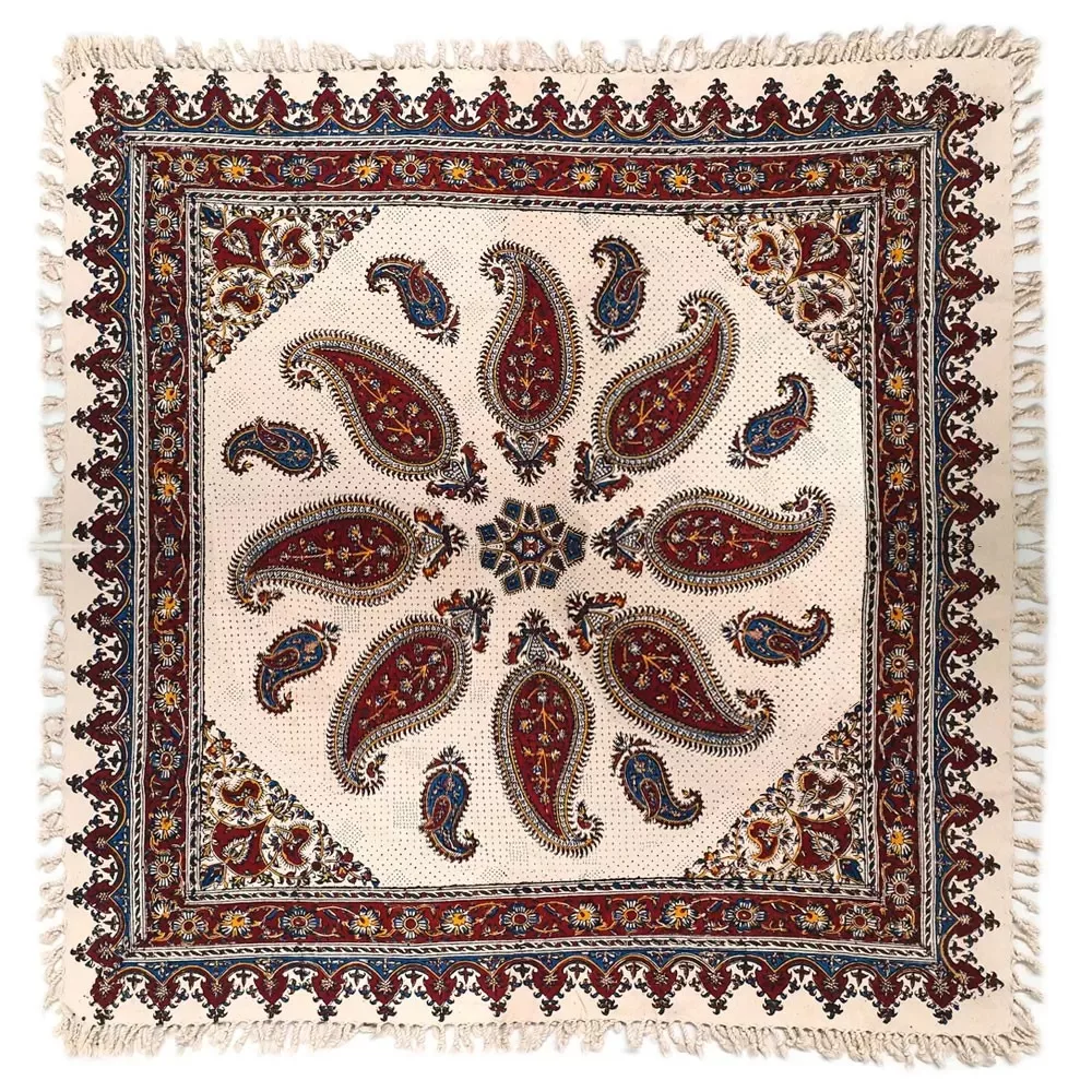 سفره 4 نفره دن هوم مدل قلمکار طرح بته جقه کد A.120