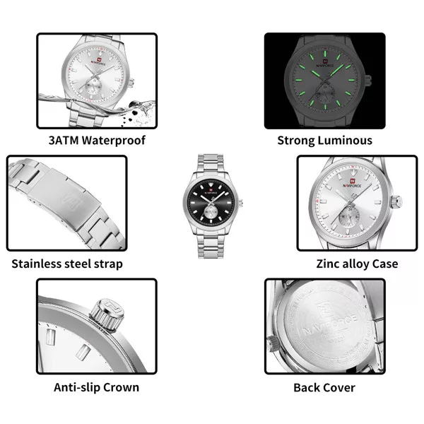 ساعت مچی عقربه‌ای کوارتز مردانه نیوی فورس مدل NF9231