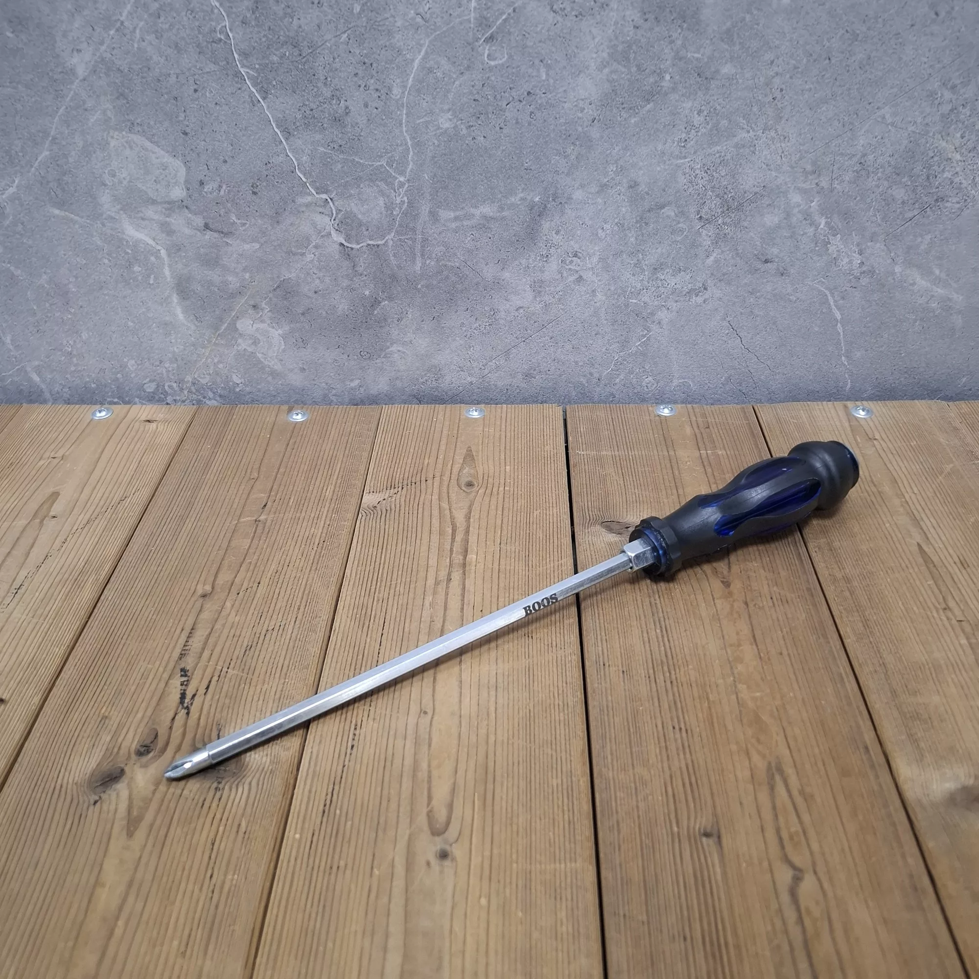 پیچ گوشتی ضربه خور دو کاره باس مدل 0001 سایز 25 سانتی متر