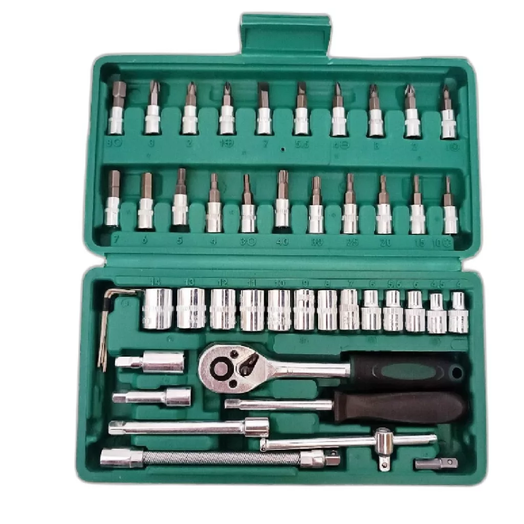 آچار بکس کد s113 مجموعه 46 عددی