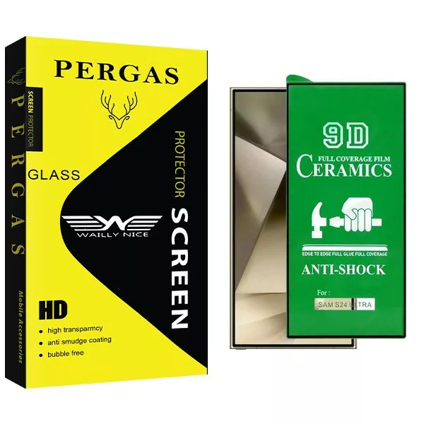 محافظ صفحه نمایش سرامیکی وایلی نایس مدل Pergas مناسب برای گوشی موبایل سامسونگ Galaxy S24 Ultra