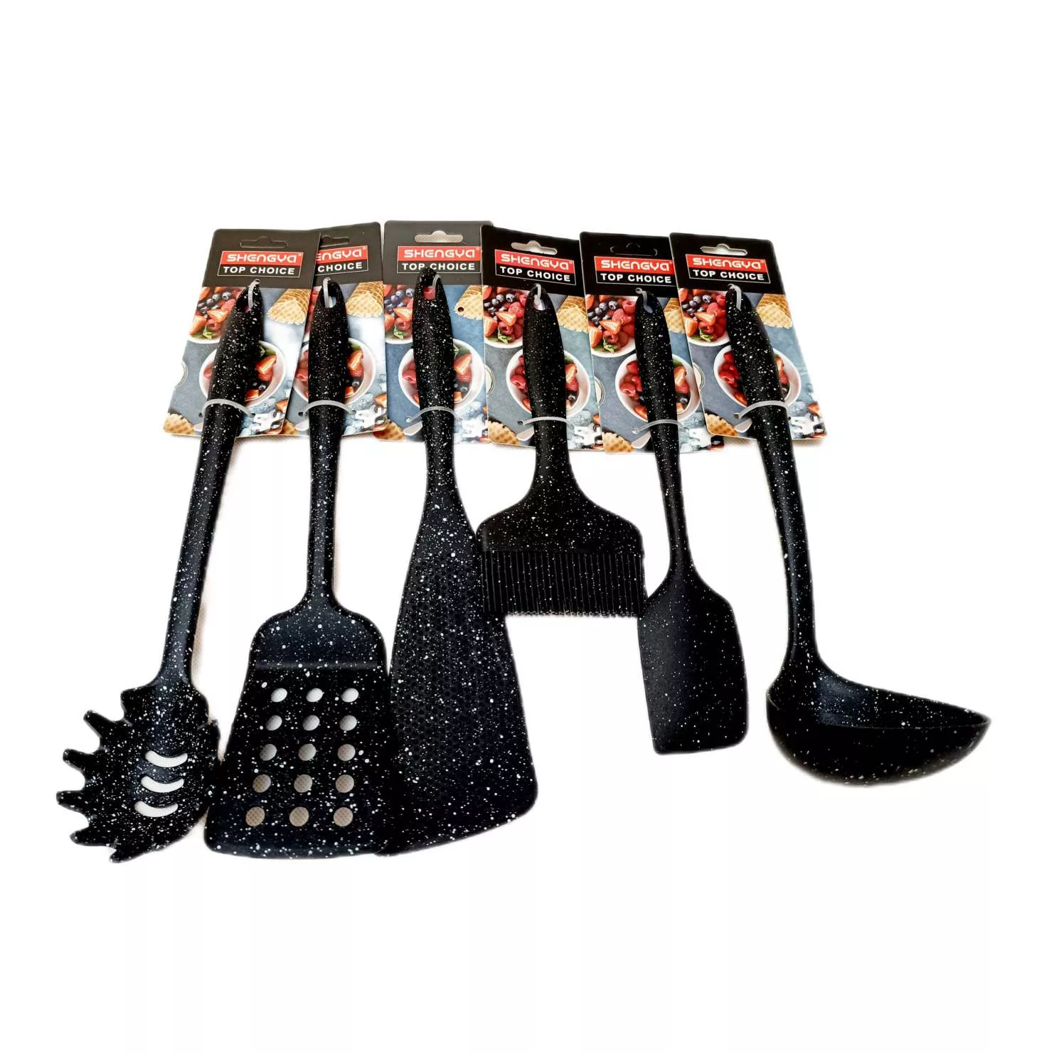 سرویس کفگیر و ملاقه 6 پارچه شنگیا مدل سیلیکونی کد 00066 سرویس کفگیر و ملاقه 6 پارچه شنگیا مدل سیلیکونی کد 00066